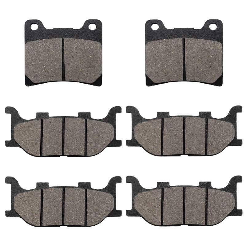 SOLLON Front and Rear Brake Pads for Yamaha XVS1100 Vstar 1100 Custom Midnight 2007-2008 / XVS1100 V-star Custom / Classic / Silverado 1999-2009 Virago 1100 XV1100 / Dragstar 1100 XVS1100 - Image 1